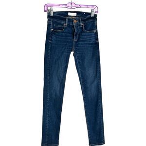Loft Modern Skinny Crop Jeans 00/24 Dark Wash